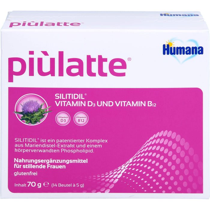 Humana piùlatte SILITIDIL Vitamin D3 und Vitamin B12 Beutel, 14 St. Beutel