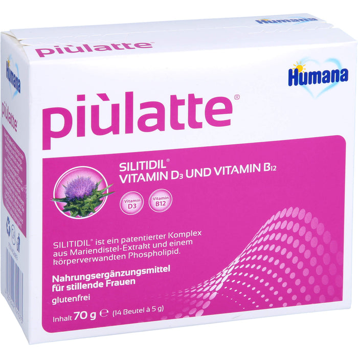 Humana piùlatte SILITIDIL Vitamin D3 und Vitamin B12 Beutel, 14 St. Beutel