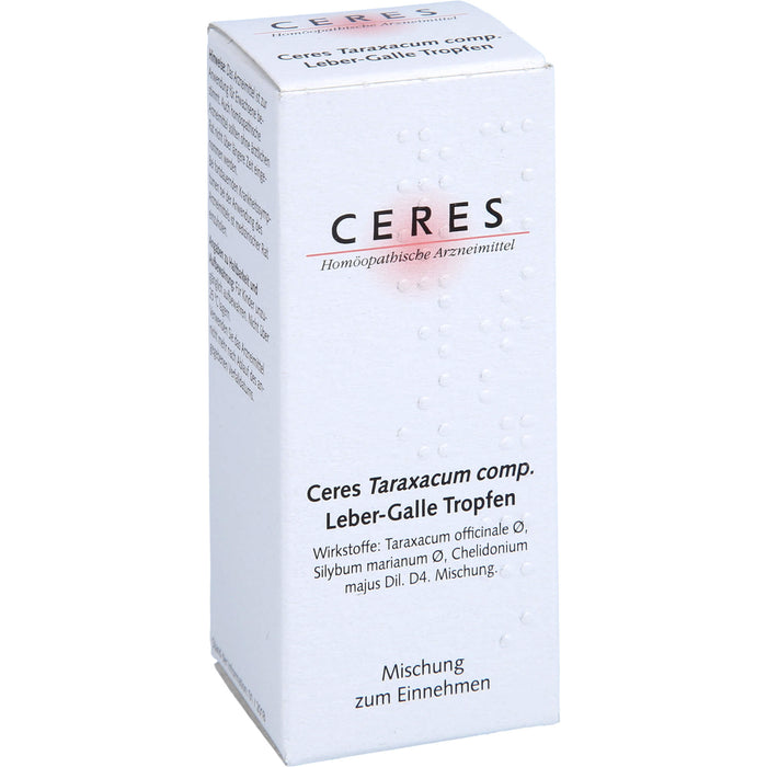 CERES Taraxacum comp. Leber-Galle Tropfen, 20 ml Lösung