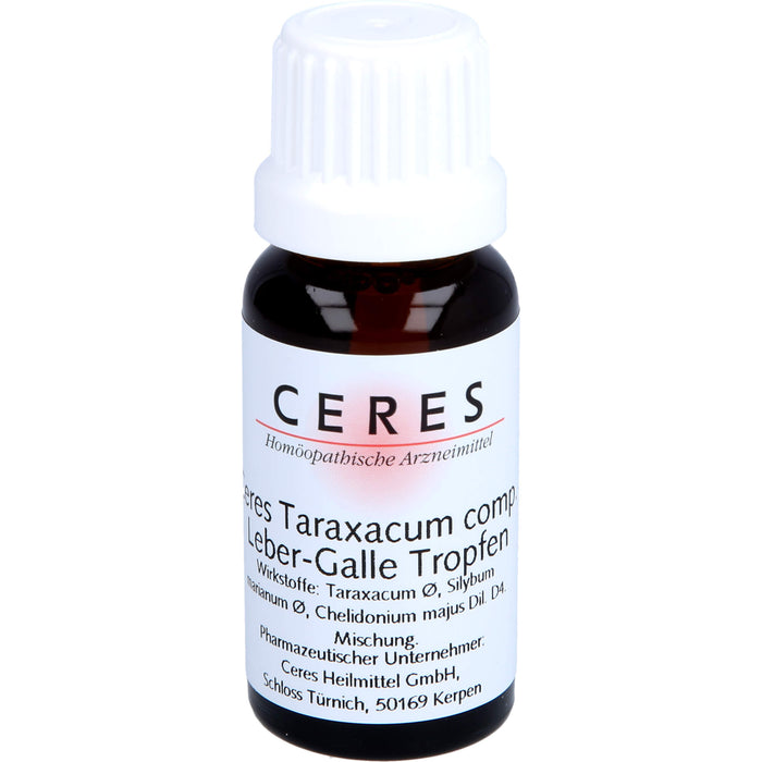 CERES Taraxacum comp. Leber-Galle Tropfen, 20 ml Lösung