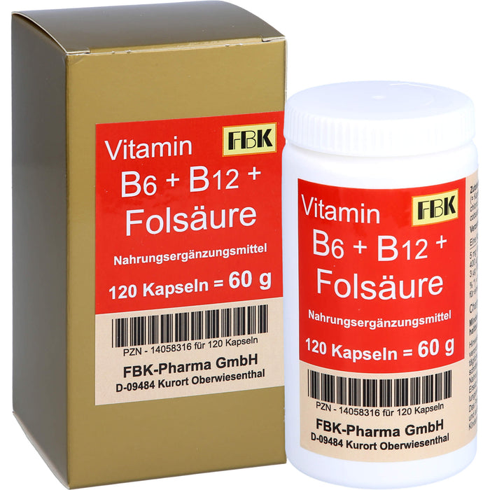 Vitamin B6+B12+Folsäure Kapseln, 120 St KAP
