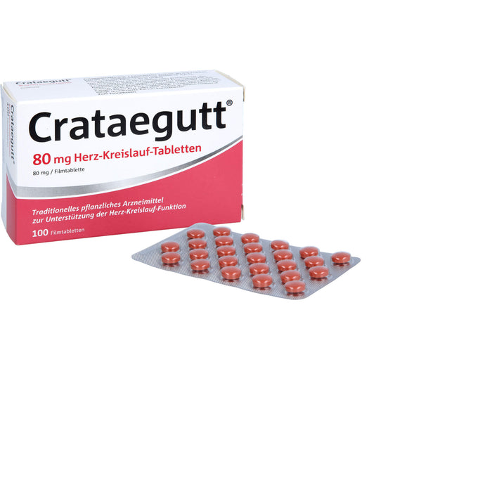 Crataegutt 80 mg Herz-Kreislauf-Tabletten, 100 St. Tabletten