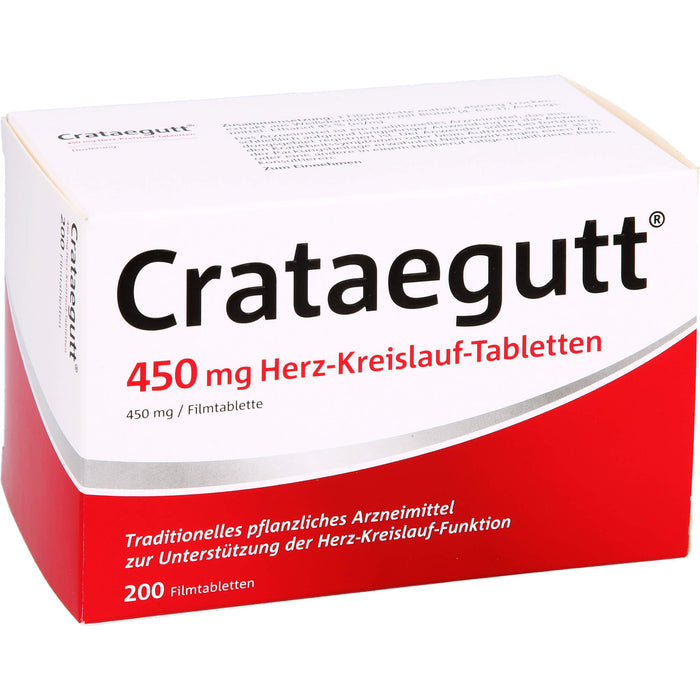 Crataegutt 450 mg Herz-Kreislauf-Tabletten, 200 St. Tabletten