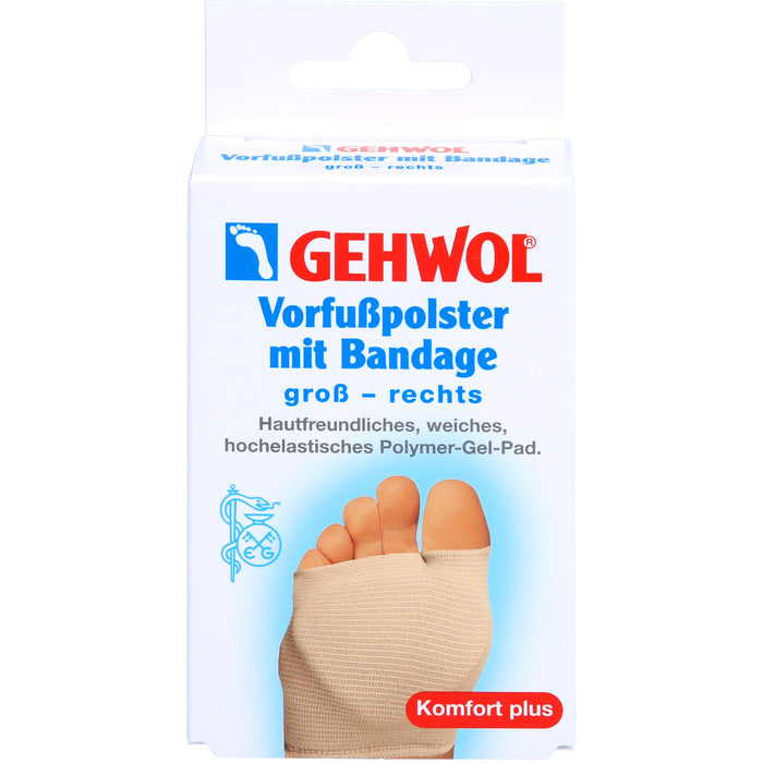 GEHWOL Vorfußpolster mit Bandage rechts gross, 1 St