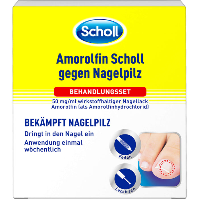Amorolfin Scholl gegen Nagelpilz Behandlungsset, 2.5 ml Wirkstoffhaltiger Nagellack