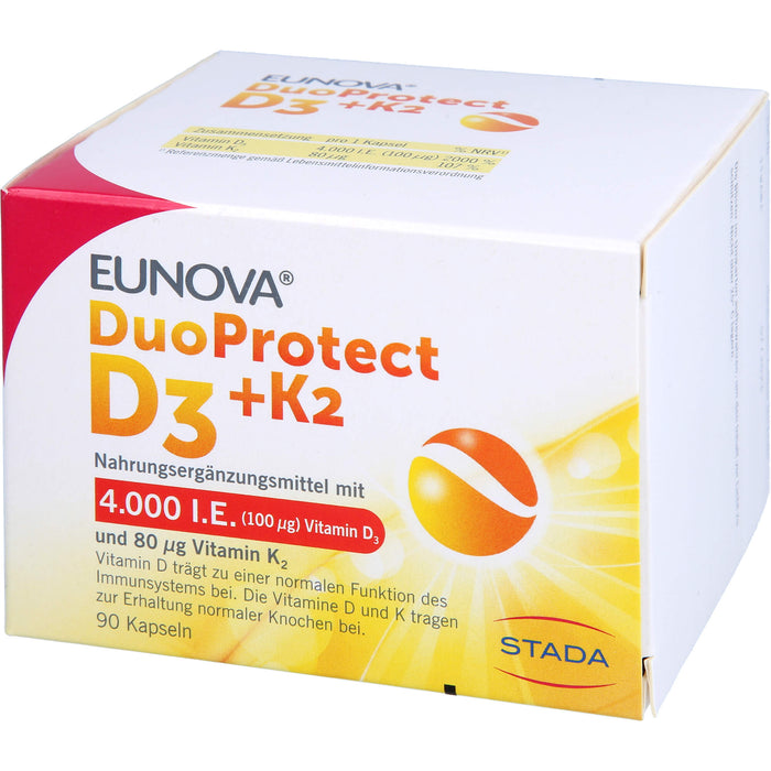 EUNOVA DuoProtect D3+K2 4000IE/80UG, 90 St KAP