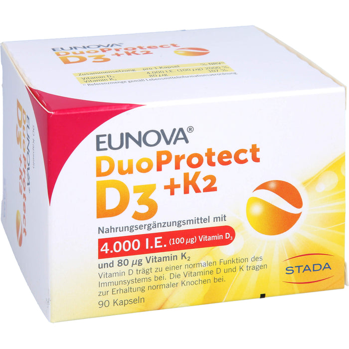 EUNOVA DuoProtect D3+K2 4000IE/80UG, 90 St KAP