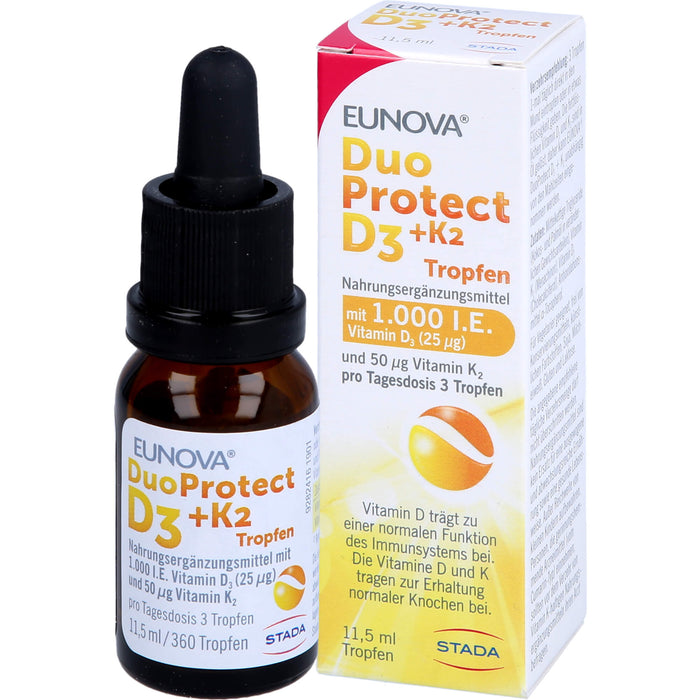 EUNOVA DuoProtect D3 + K2 Tropfen, 11.5 ml Lösung