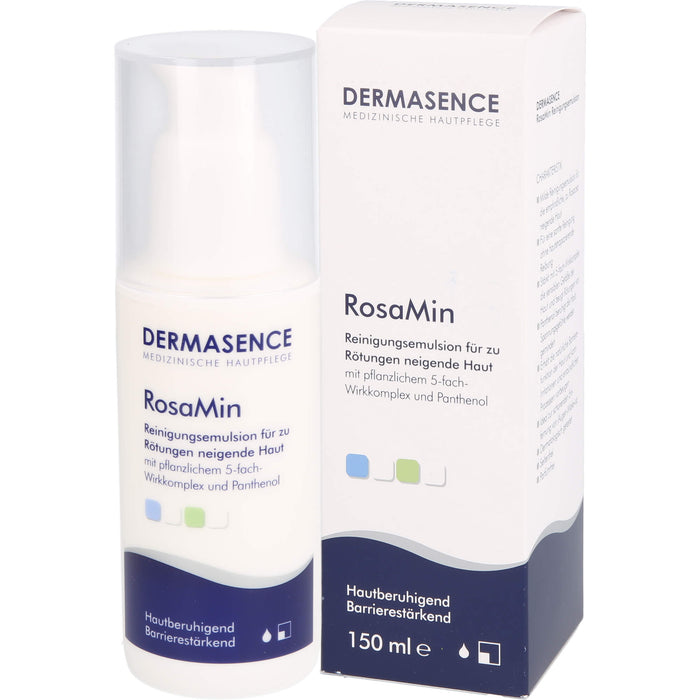 DERMASENCE Rosamin Reinigungsemulsion bei Haut-Rötungen, 150 ml Lösung
