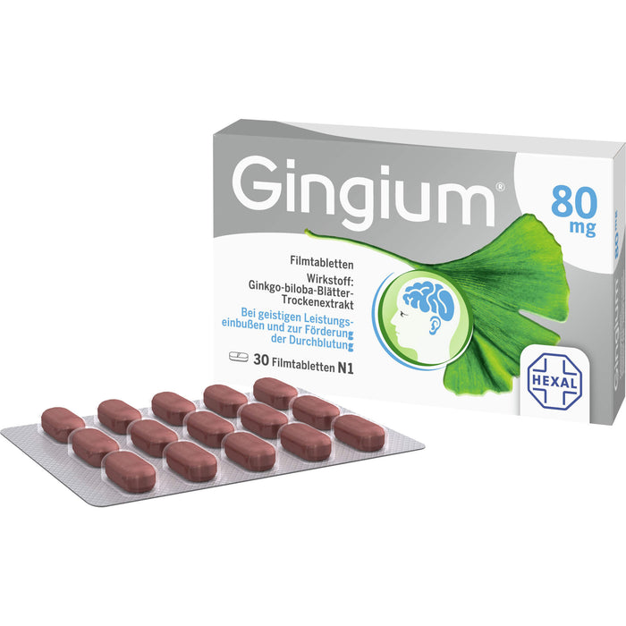 Gingium 80 mg Filmtabletten, 30 St. Tabletten