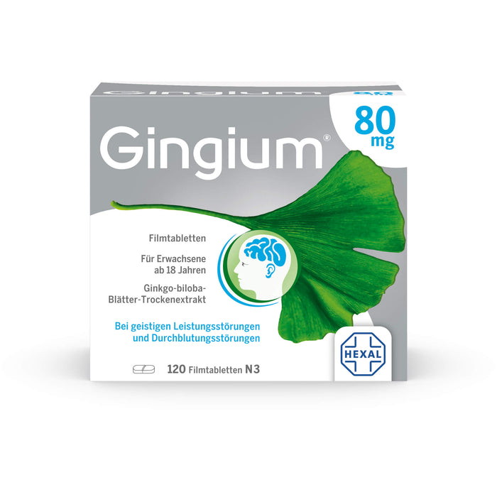 Gingium 80 mg Filmtabletten, 120 St. Tabletten