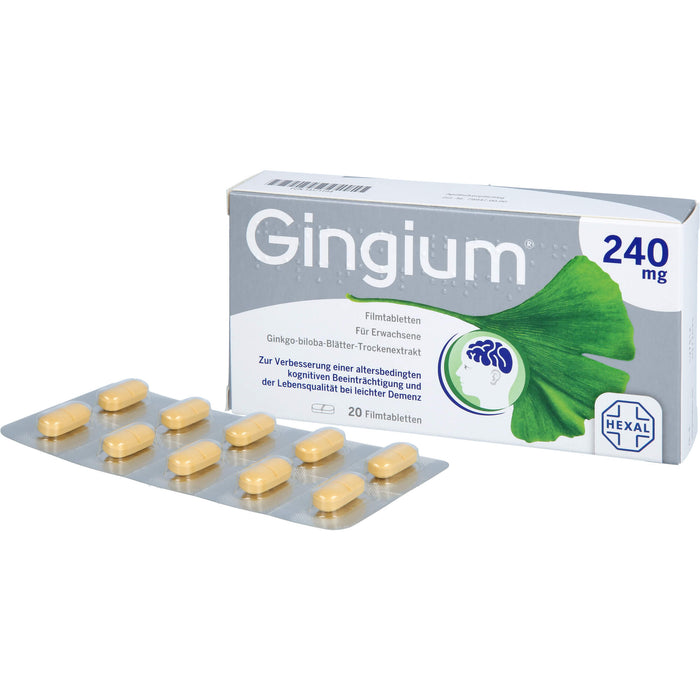 Gingium 240 mg Filmtabletten, 20 St. Tabletten
