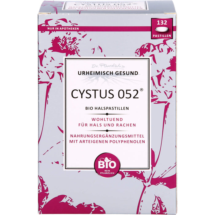 CYSTUS 052 Bio Halspastillen wohltuend für Hals und Rachen, 132 St. Pastillen