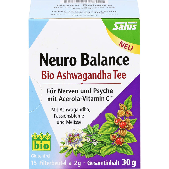 Salus Neuro Balance Bio Ashwagandha Tee für Nerven und Psyche, 15 St. Tee