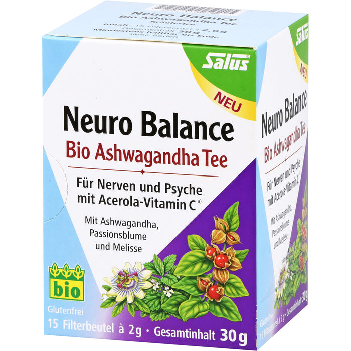 Salus Neuro Balance Bio Ashwagandha Tee für Nerven und Psyche, 15 St. Tee