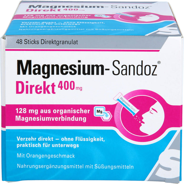 Magnesium-Sandoz direkt 400 mg Sticks Direktgranulat, 48 St. Sticks
