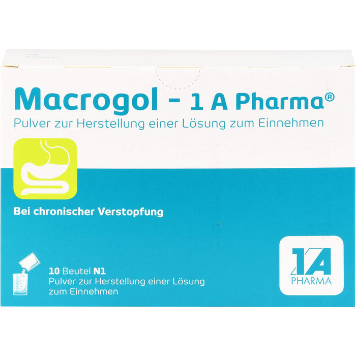 Macrogol - 1 A Pharma Pulver bei chronischer Verstopfung, 10 St. Beutel