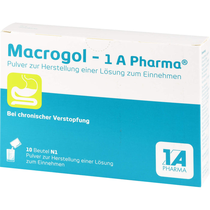 Macrogol - 1 A Pharma Pulver bei chronischer Verstopfung, 10 St. Beutel