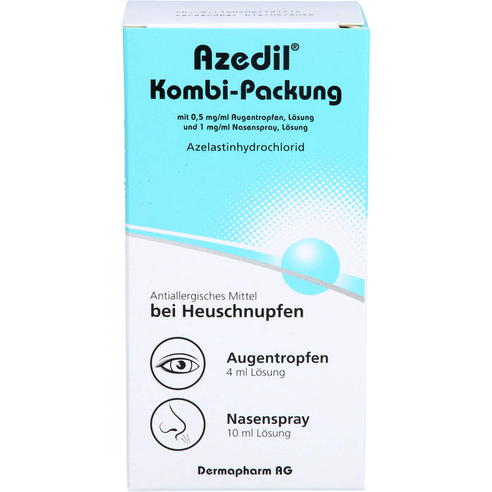 Azedil Kombi-Packung Augentropfen + Nasenspray antiallergisches Mittel bei Heuschnupfen, 1 St. Kombipackung