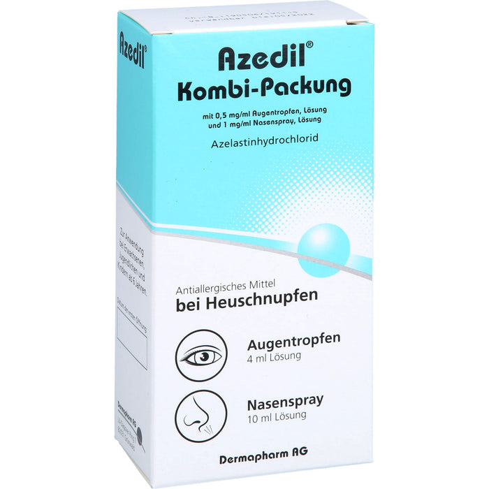 Azedil Kombi-Packung Augentropfen + Nasenspray antiallergisches Mittel bei Heuschnupfen, 1 St. Kombipackung
