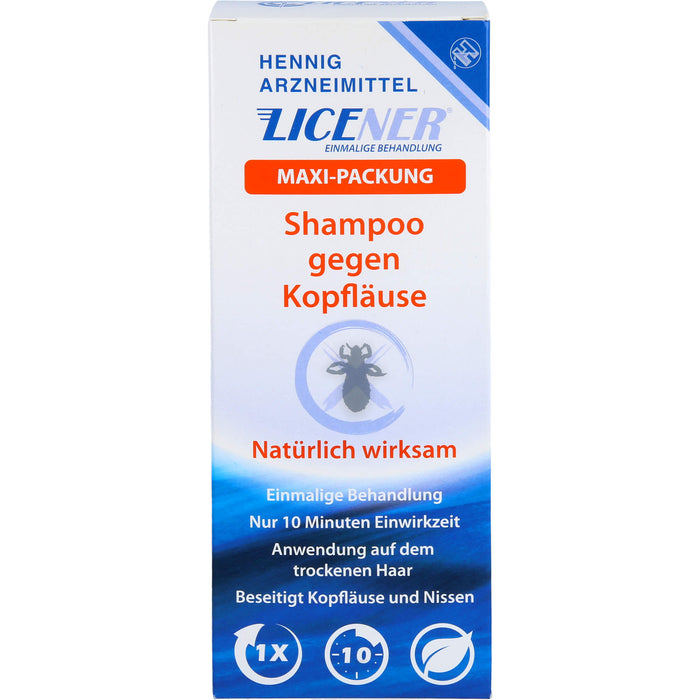 LICENER Maxi-Packung Shampoo gegen Kopfläuse und Nissen, 200 ml Shampoo
