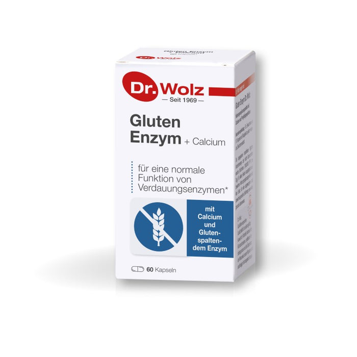 Dr. Wolz Gluten Enzym + Calcium Kapseln, 60 St. Kapseln