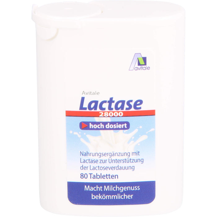 Avitale Lactase 28000 FCC Tabletten im Spender, 80 St. Tabletten