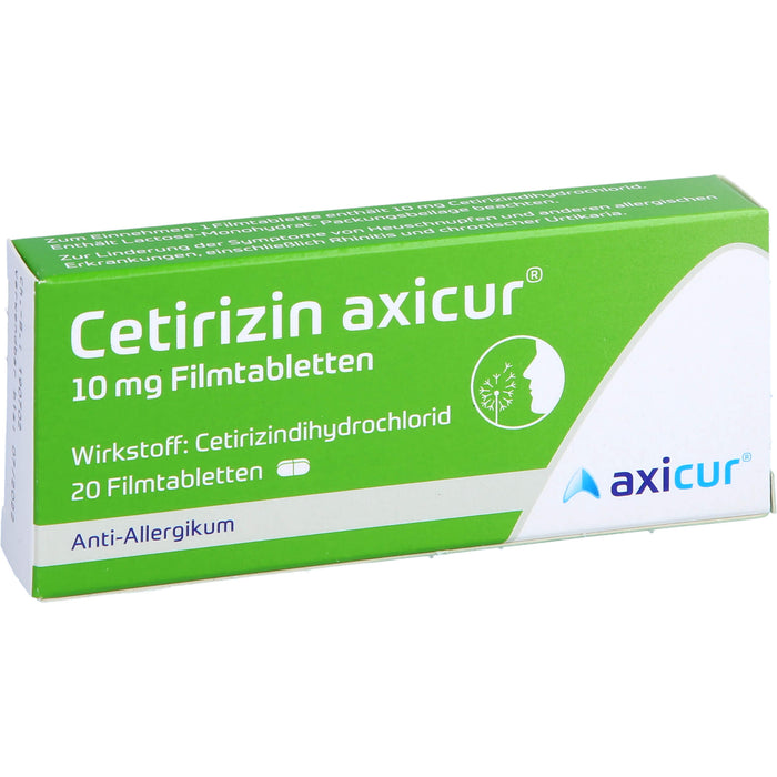 Cetirizin axicur 10 mg Filmtabletten, 20 St FTA
