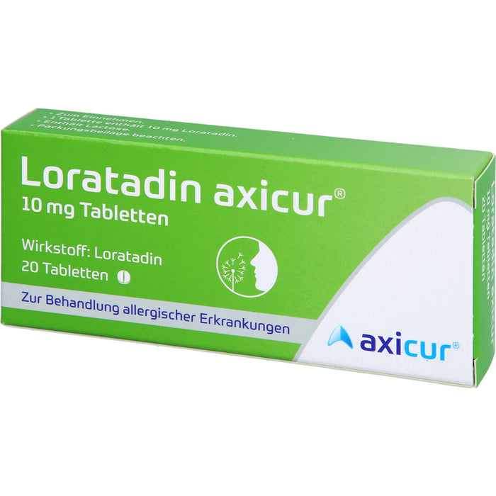 Loratadin axicur 10 mg Tabletten, 20 St TAB