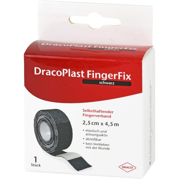 DracoPlast FingerFix 2,5cmx4,5m schw. m. Wundk., 1 St PFL