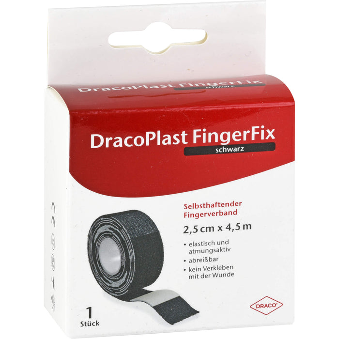 DracoPlast FingerFix 2,5cmx4,5m schw. m. Wundk., 1 St PFL