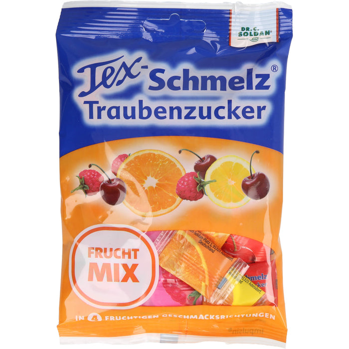 Tex-Schmelz Traubenzucker Frucht-Mix, 75 g Tabletten