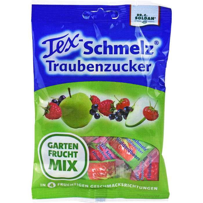 Tex-Schmelz Traubenzucker Gartenfruchtmix, 75 g Tabletten