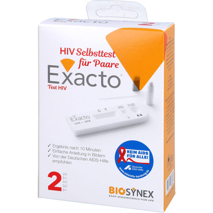 BIOSYNEX Exacto HIV Selbsttest für Paare, 2 St. Test