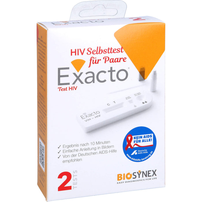 BIOSYNEX Exacto HIV Selbsttest für Paare, 2 St. Test