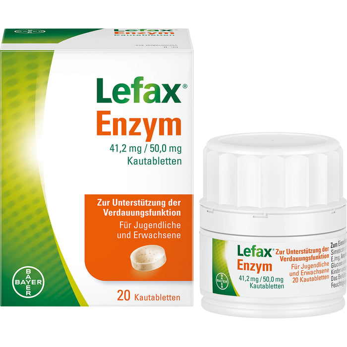 Lefax Enzym, 41,2 mg / 50 mg Kautablette, 20 St. Tabletten
