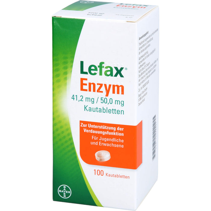 Lefax Enzym, 41,2 mg / 50 mg Kautablette, 100 St. Tabletten