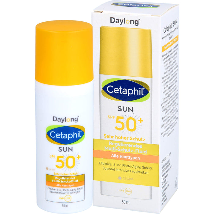 Cetaphil sun Daylong SPF 50+ Multi-Schutz-Fluid Gesicht getönt, 50 ml Lotion
