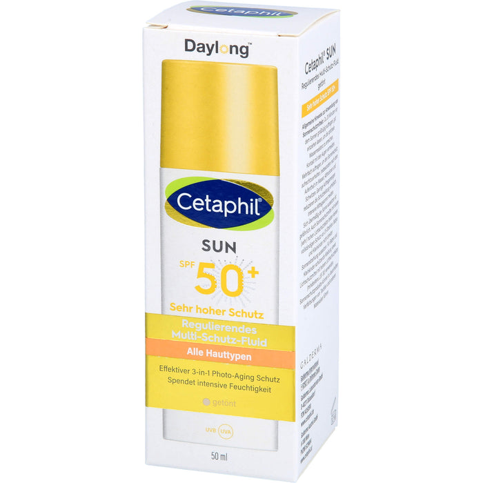 Cetaphil sun Daylong SPF 50+ Multi-Schutz-Fluid Gesicht getönt, 50 ml Lotion
