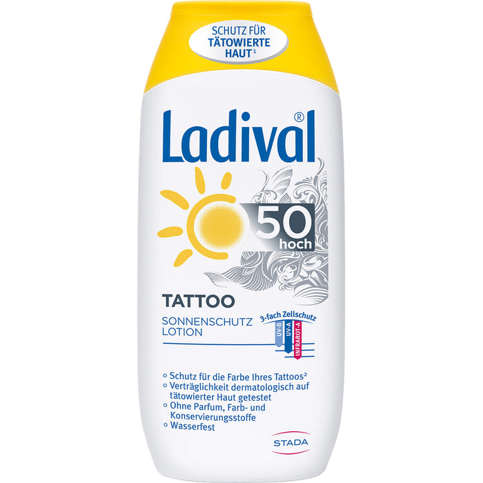 Ladival Tattoo Sonnenschutz Lotion 50 hoch, 200 ml Lotion