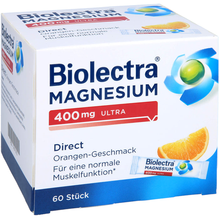Biolectra Magnesium 400 mg ultra direct Sticks, 60 St. Beutel