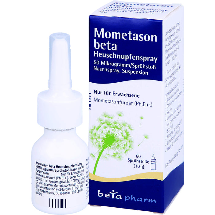 Mometason beta Heuschnupfenspray 50 Mikrogramm/Sprühstoß Nasenspray, Suspension, 10 g Spray