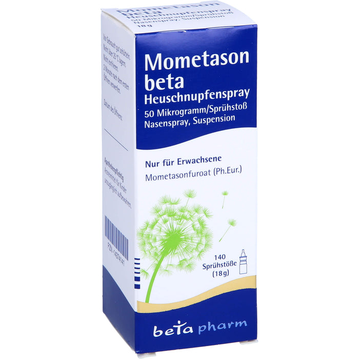 Mometason beta Heuschnupfenspray 50 Mikrogramm/Sprühstoß Nasenspray, Suspension, 18 g Spray