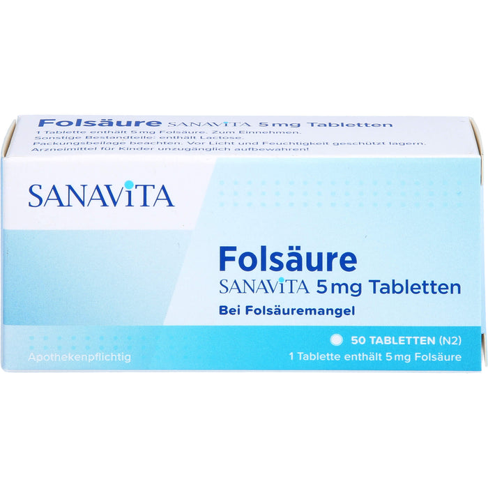 Folsäure Sanavita 5 mg Tabletten, 50 St TAB