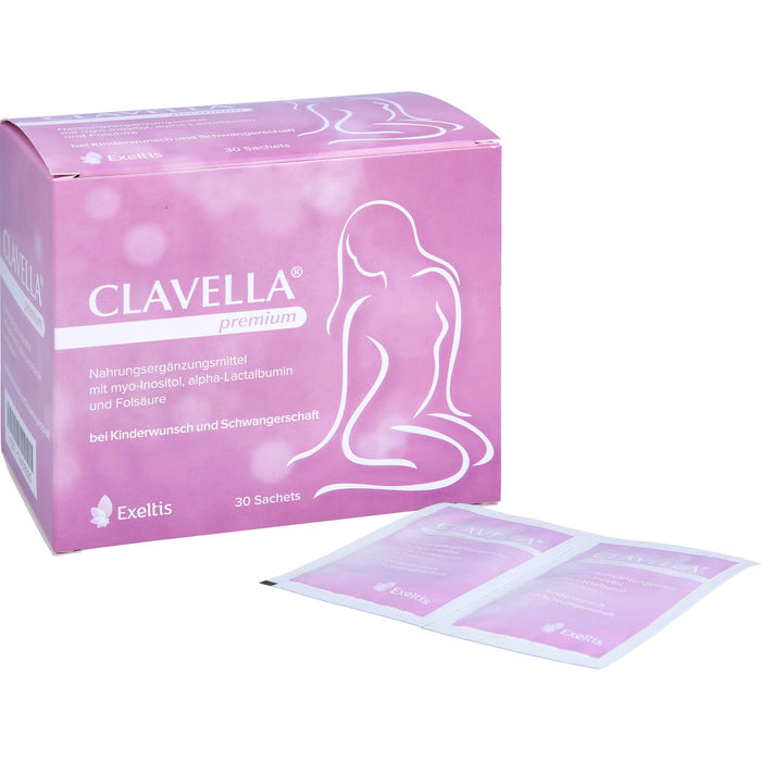 CLAVELLA premium bei Kinderwunsch und Schwangerschaft Sachets, 30 St. Beutel