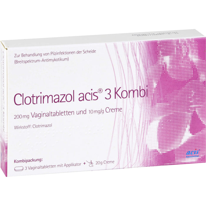 Clotrimazol acis 3 Kombi Vaginaltabletten und Creme, 1 St. Kombipackung
