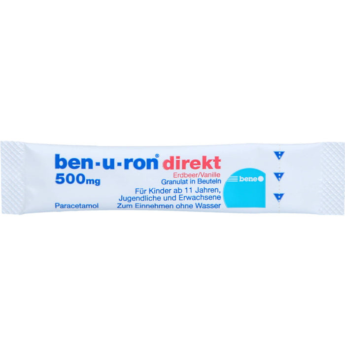 ben-u-ron direkt 500 mg Granulat Erdbeer/Vanille, 10 St. Beutel