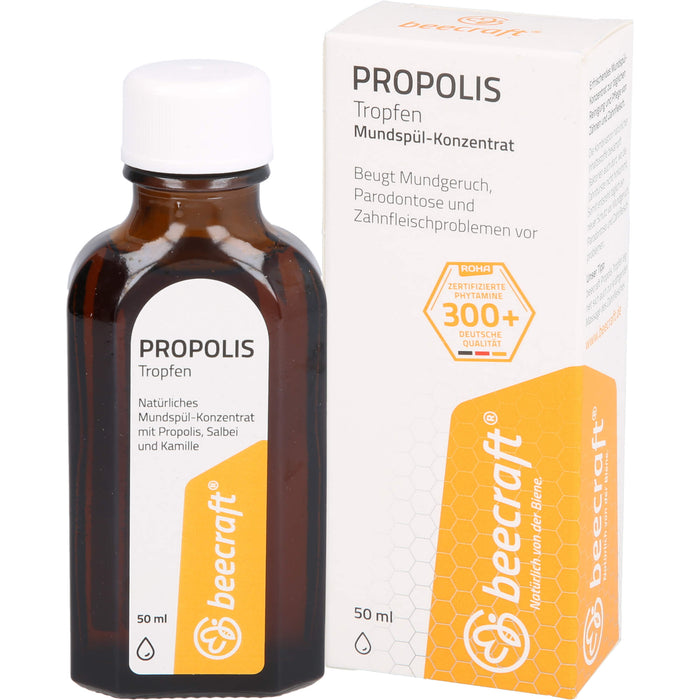 beecraft Propolis Tropfen Mundspül-Konzentrat, 50 ml Lösung