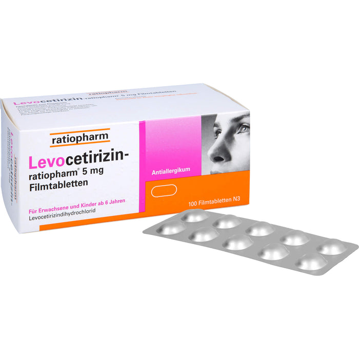 Levocetirizin-ratiopharm 5 mg Filmtabletten, 100 St FTA
