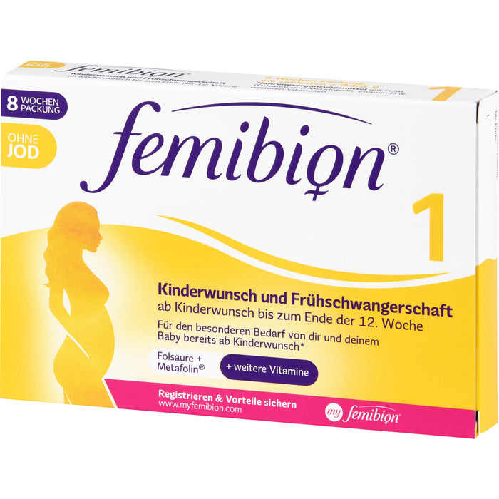 Femibion 1 Kinderwunsch und Frühschwangerschaft ohne Jod Tabletten, 60 St. Tabletten